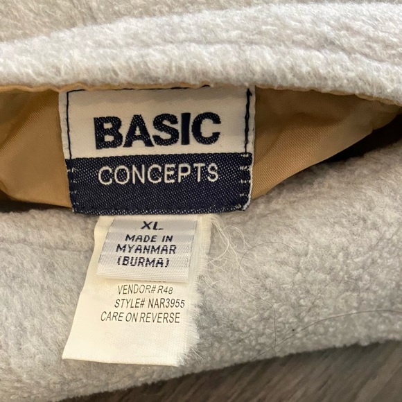 Basic Concepts men’s reversible vest, Tan/Gray Size XL - Picture 8 of 11